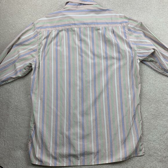 Ermenegildo Zegna Men's Striped Button Front Dress Shirt Size Large - Picture 10 of 16